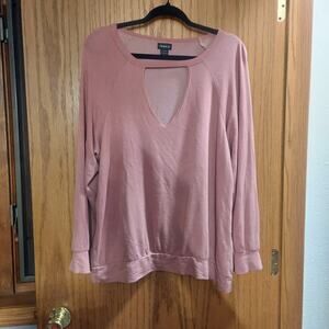 Torrid Mauve Choker Neck Raglan Sweatshirt Size 1x